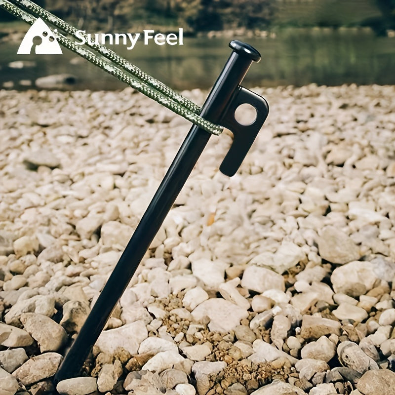 4pcs Heavy Duty Steel Tent Pegs - Portable Awning Stakes