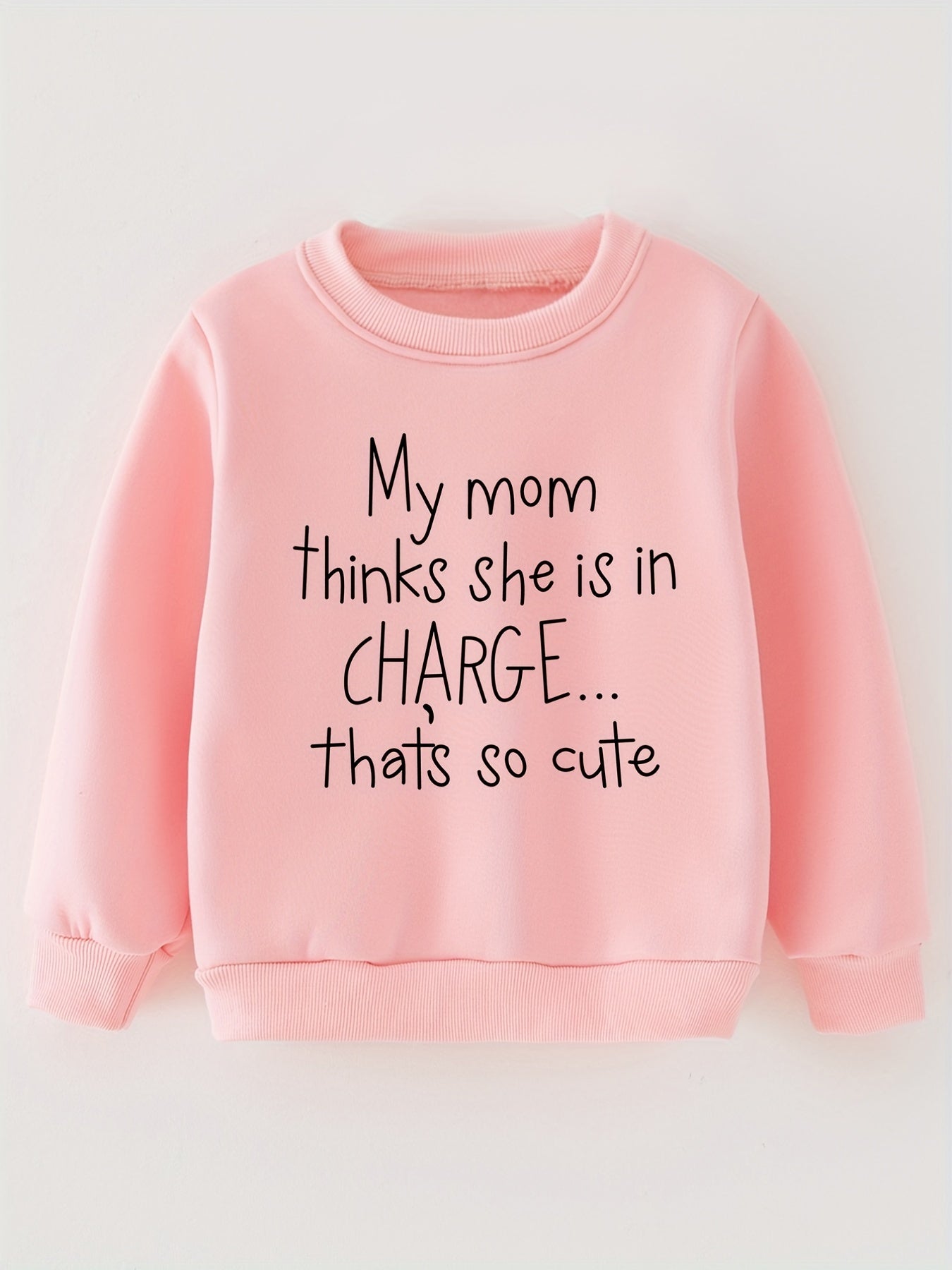 Girls' Cute Print Crew Neck Sweatshirt Pullover