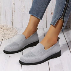 Women's Solid Flat Slip On Lightweight Non-slip Shoes