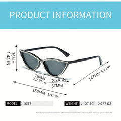 Y2K Cat Eye Rhinestone Sunglasses for Prom