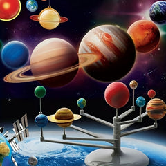 Toy Nine Planets Puzzle Solar System Planetarium DIY Kit