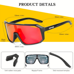 KAPVOE 3 Lens Cycling Glasses for Outdoor Sports
