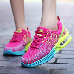 Women's Stylish Mesh Running Shoes Air Cushion Sneakers Lace Up