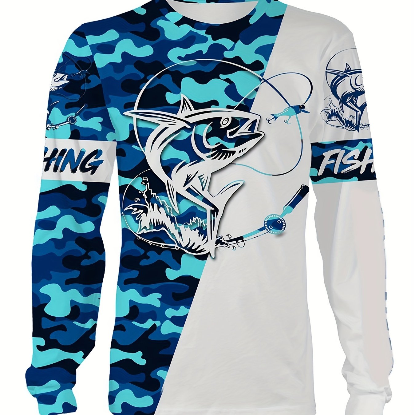 Men's Quick Dry Sun Protection Long Sleeve Outdoor Fishing Tops
