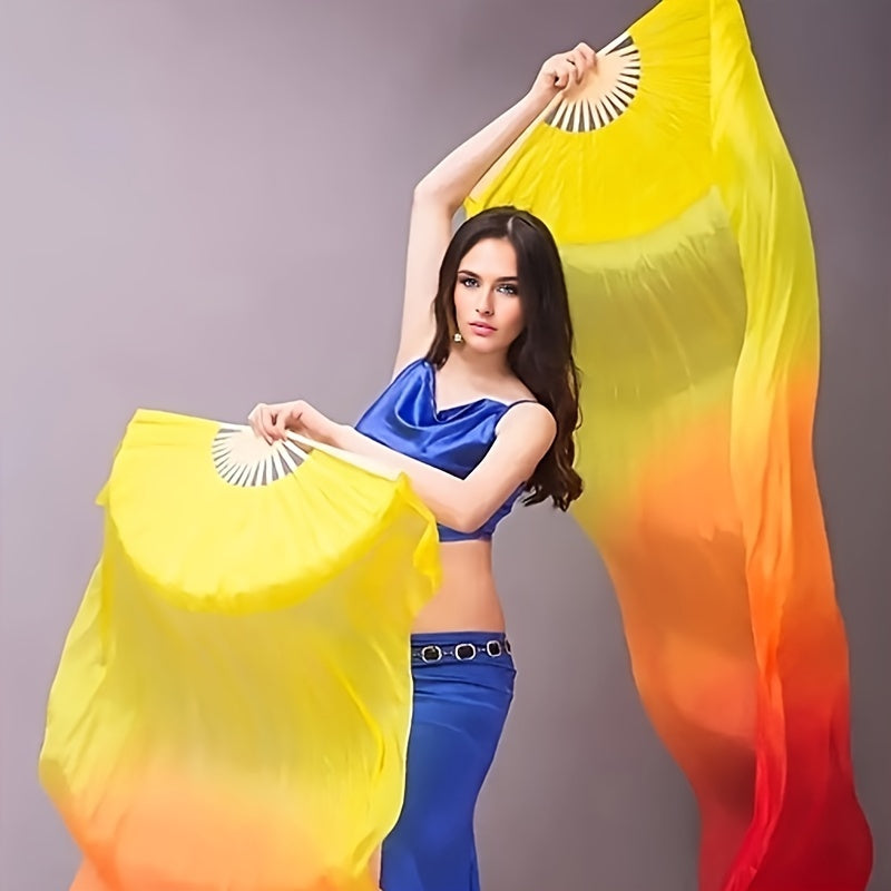 Long Dance Fan Performance Extended Fan Dance Prop