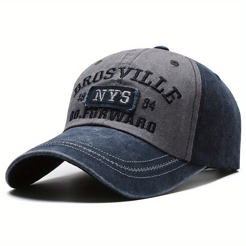 NYS Embroidery Patch Baseball Cap Vintage Distressed Dad Hat
