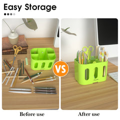 5 Compartment Pen Holder for Desk and Wall