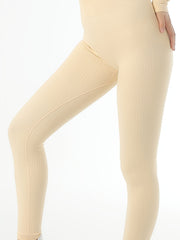 Ribbed Yoga Leggings High Waist Sports Workout Pants Women's Activewear