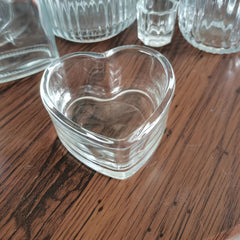 Transparent Glass Candle Holder, Various Shapes