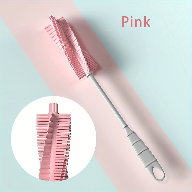 Long Handle Silicone Bottle Brush Water Cup Cleaner Cleaning Brush