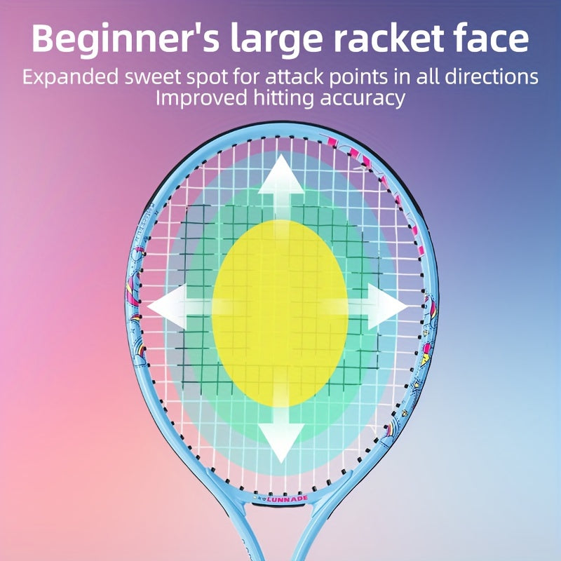 SALYWEE Aluminum Carbon Tennis Racket with Bag for Beginners