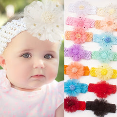 Artificial Flowers Decor Headband for Baby Girls