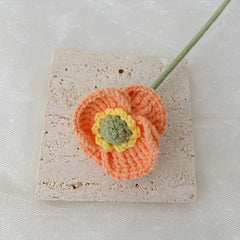2pcs Crochet Corn Poppy Flower Forever Flower For Mother's Gift