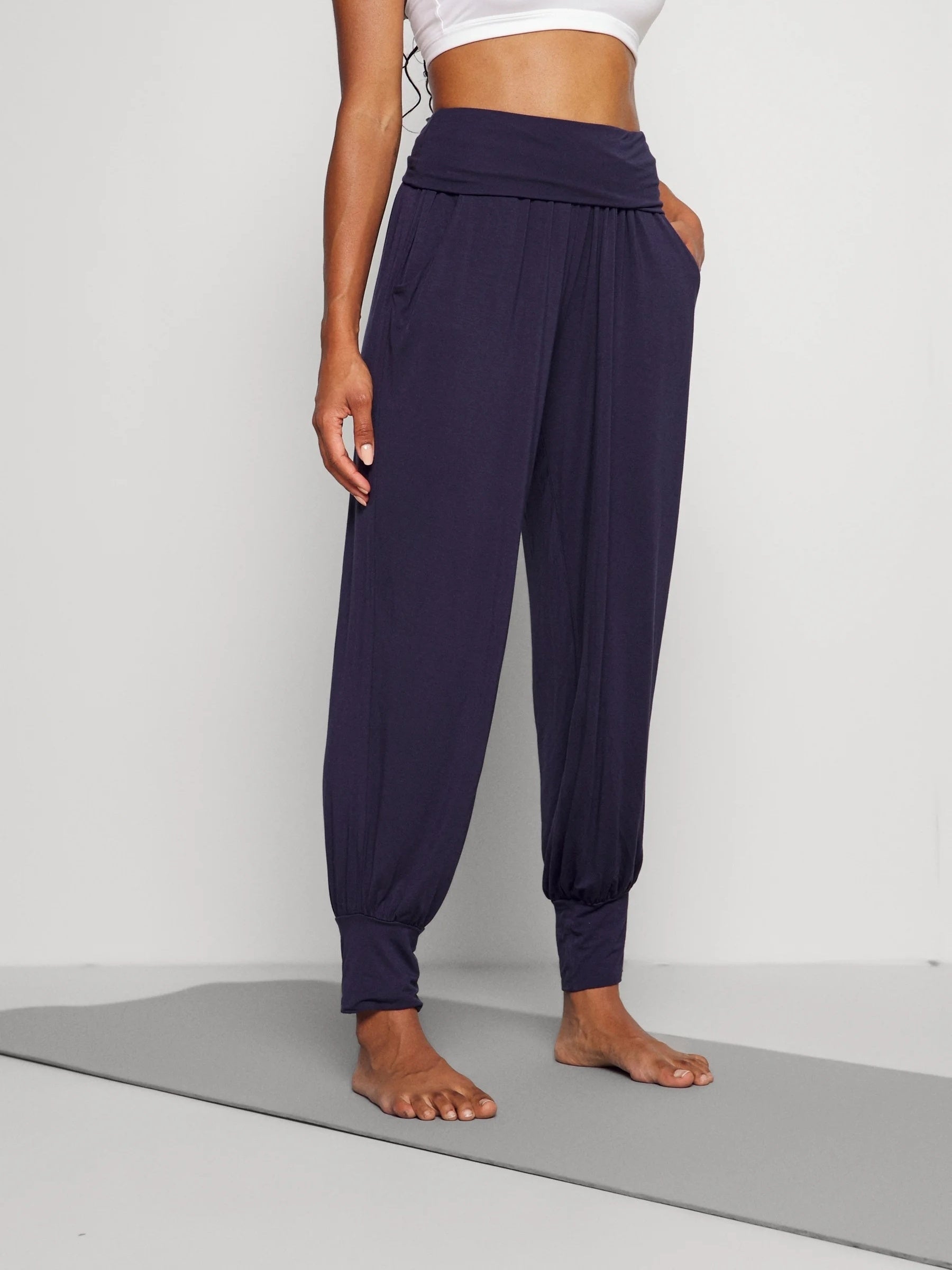 Women's High Waist Jogger Pants Loose Pleated Yoga Fitness Pants