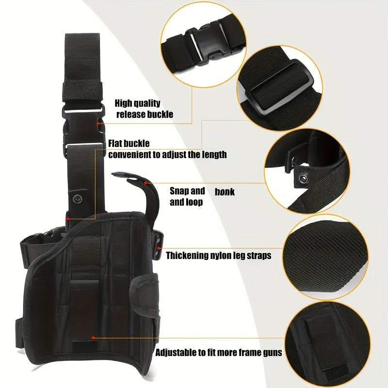 Adjustable Tactical Leather Case for 1911s Universal Drop Leg Magazine Bag