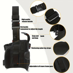 Adjustable Tactical Leather Case for 1911s Universal Drop Leg Magazine Bag