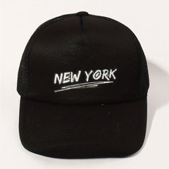 YORK Printed Trucker Hat Baseball Cap Adjustable Mesh Sunshade Dad Hat