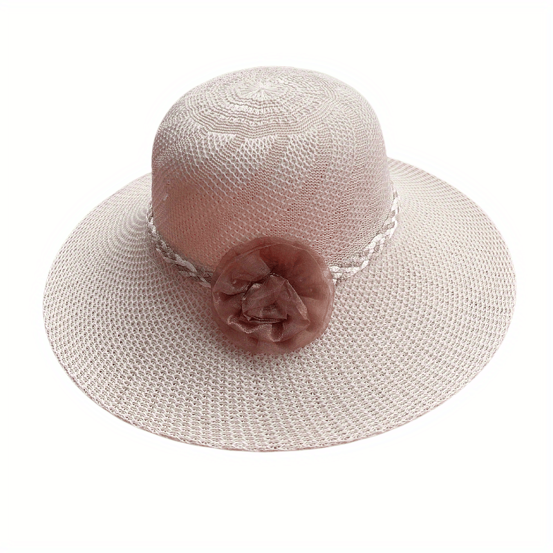 Breathable Wide Brim Summer Straw Basin Hat Women Travel Beach Hats