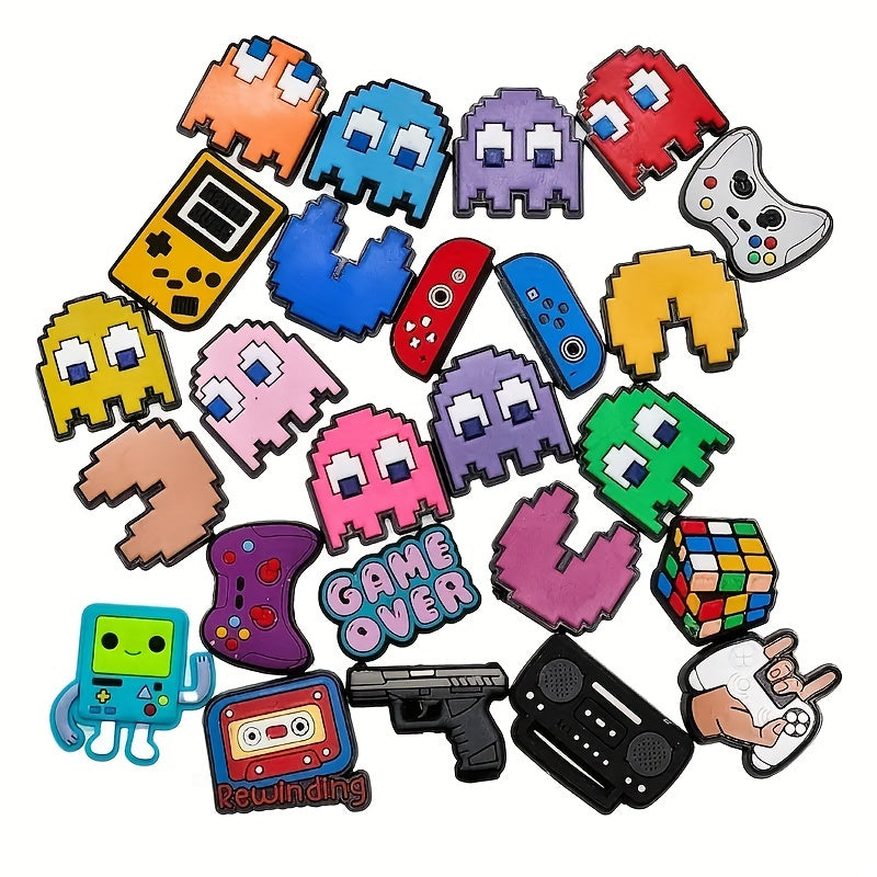 25pcs Funny Shoe Charms for Clogs - Jibtz Bubble Slides Sandals PVC Accessories