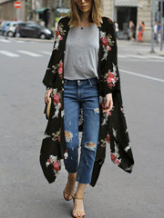 Sheer V Neck Loose Fit Cover Up Shirt
