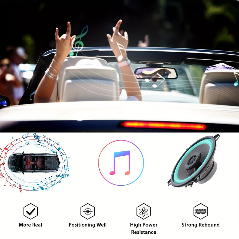 KUERL Car Subwoofer Speaker 16 51 Cm 160W 2 Way Audio Full Range Component Green