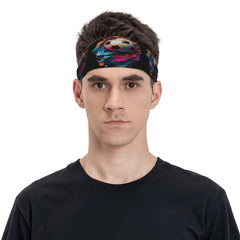 Soccer Ball Headband Unisex Sweat Wicking Stretchy & Breathable Polyester