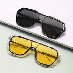 Men's Large Frame Polygon Sunglasses UV Protection