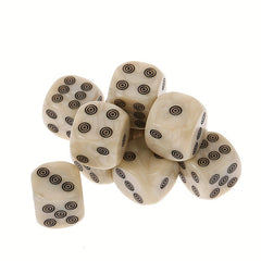 10Pcs 16mm Acrylic Ivory Dice D6 for Party Board Game