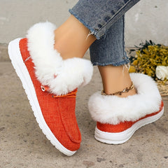 Women's Non-slip Thickened Sneakers Low Top Warm Sport Shoes