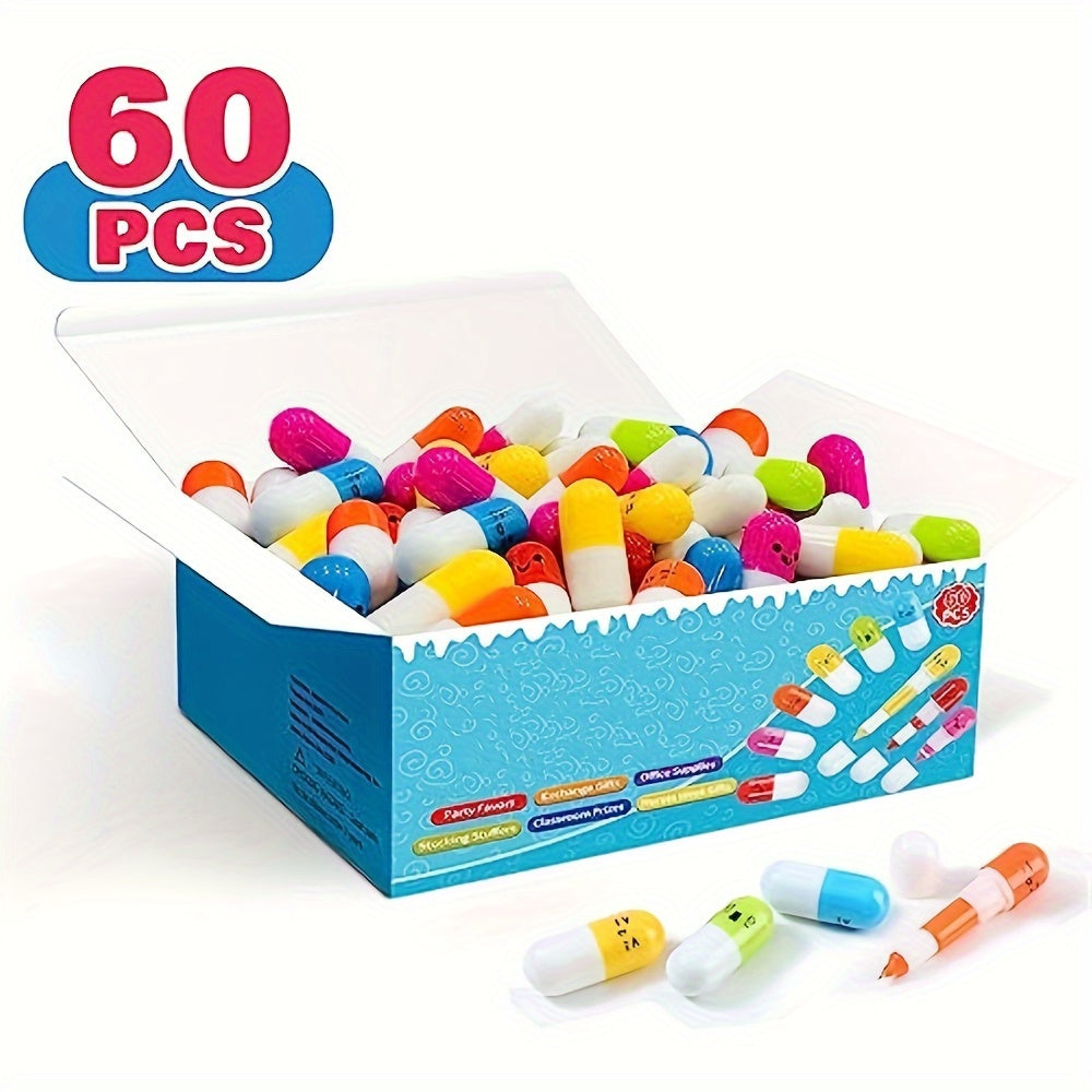 60pcs Novelty Ballpoint Pens for Kids Teens Adults - Bulk Party Favors