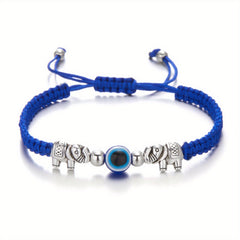 Devil's Eye Theme Braided Anklet Adjustable Ankle Bracelet