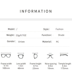 Square Frame Sunglasses UV Protection