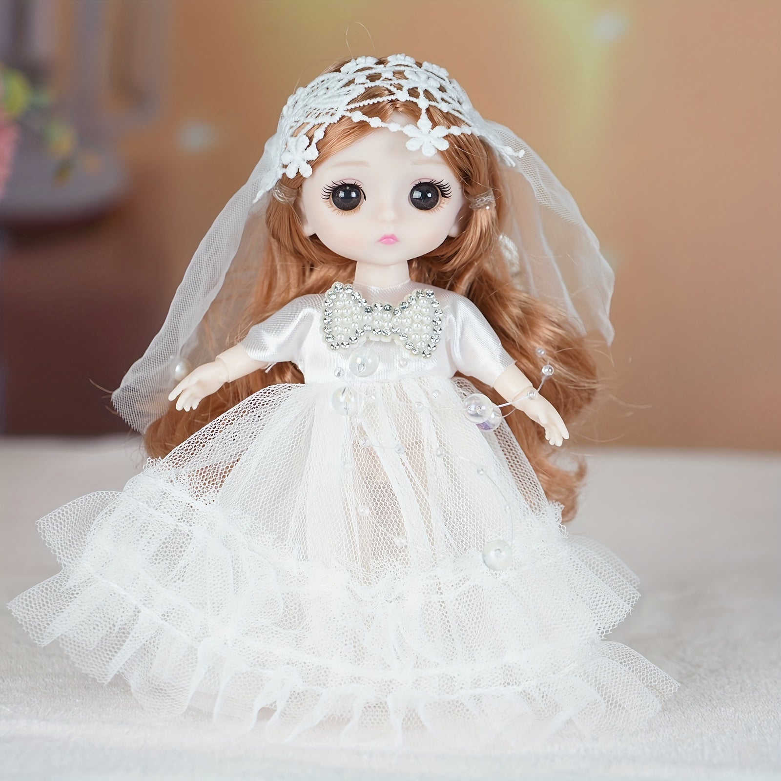 Big Eyed Girl Doll with Removable Outfits - Perfect Birthday Gift