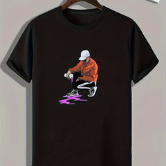 Boy Print Men's Graphic T shirt Casual Comfy Tees For Summer