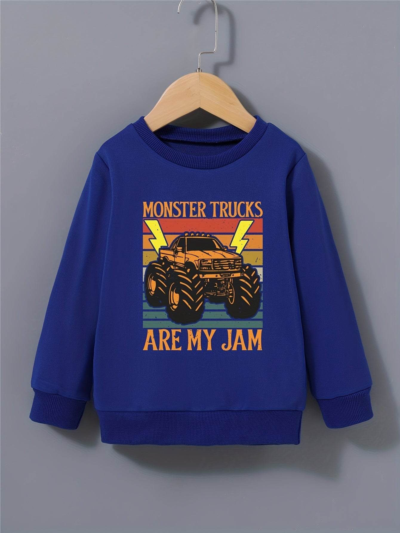 Kid's Sweatshirt Cartoon Vehicle Letter Print Top for Spring Fall