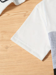 Boys Casual Outfit Round Neck T shirt & Shorts Set