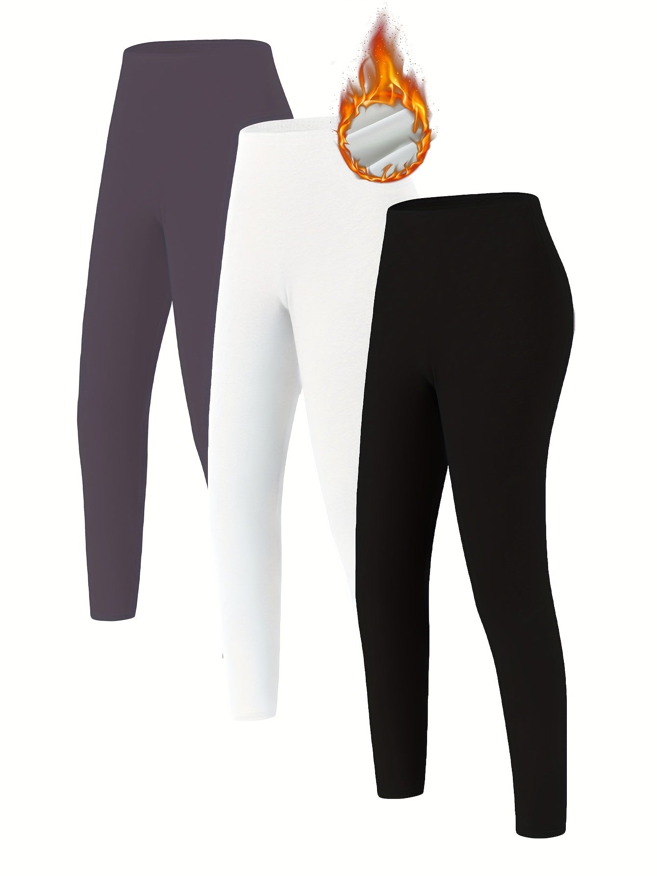 3pcs Warm Yoga Pants Soft Running Leggings Women's Activewear