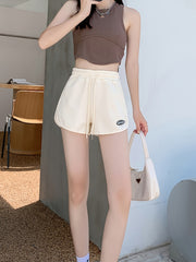 Solid Drawstring Waist Shorts for Women