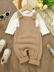 Baby Knit Suspender Romper Overalls