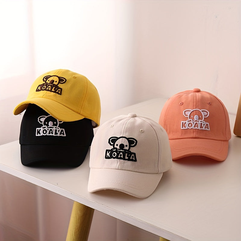 Kids Koala Embroidery Adjustable Baseball Cap Sun Protection Hat