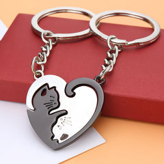 Heart Shaped Cat Keychains - Ideal Gift for Loved Ones