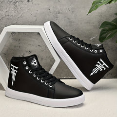 Men's Symbol High Top Skate Shoes Lace Up Platform Sneakers