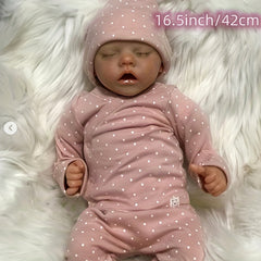 16.5" Cloth Body Reborn Doll Twins Sleeping Veins Halloween Gift