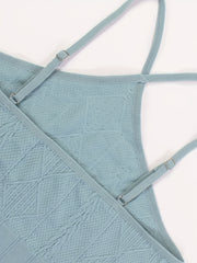 Argyle Pattern Bra & Panties Lingerie Set