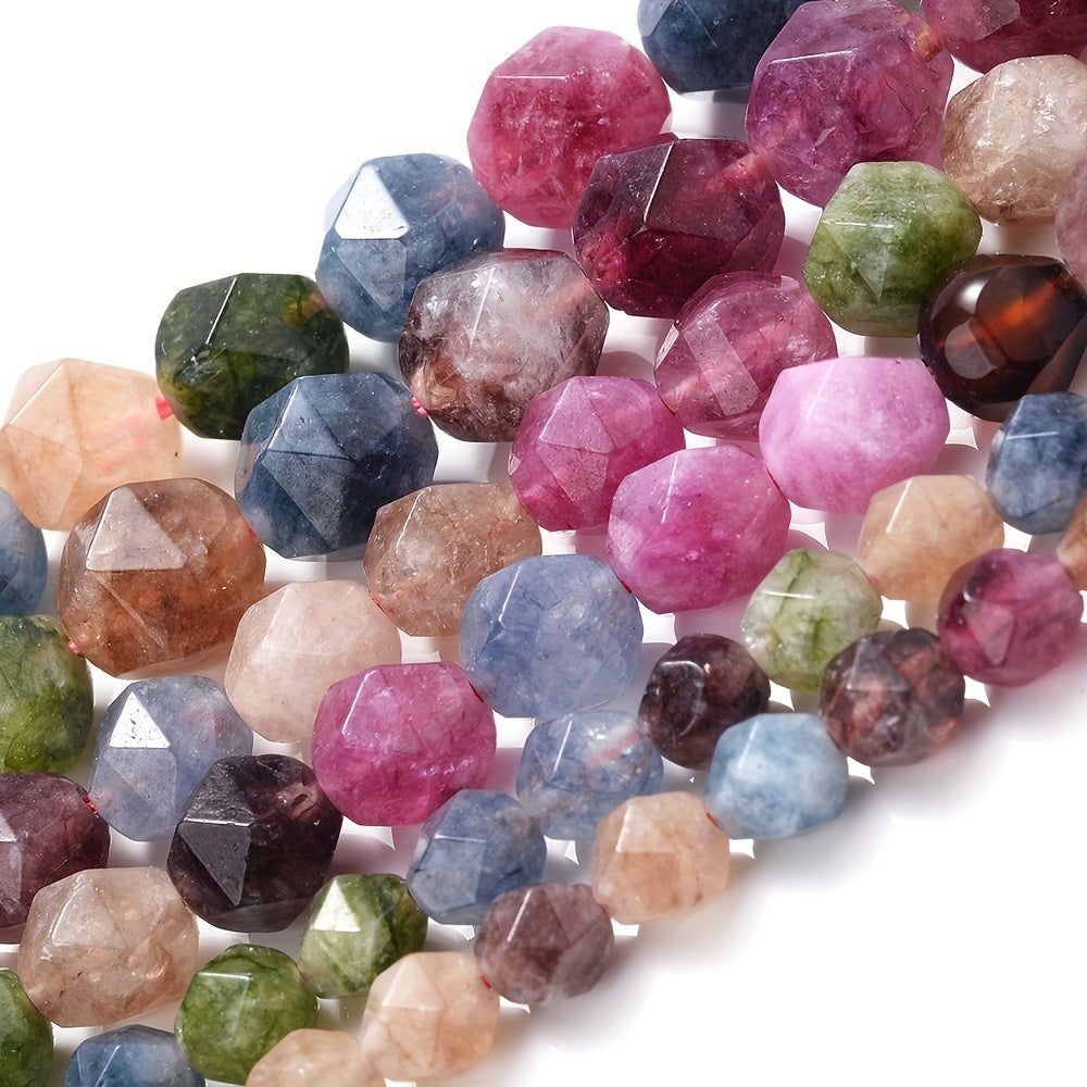 6 8 10mm Faceted Natural Stone Beads for DIY Jewelry Making