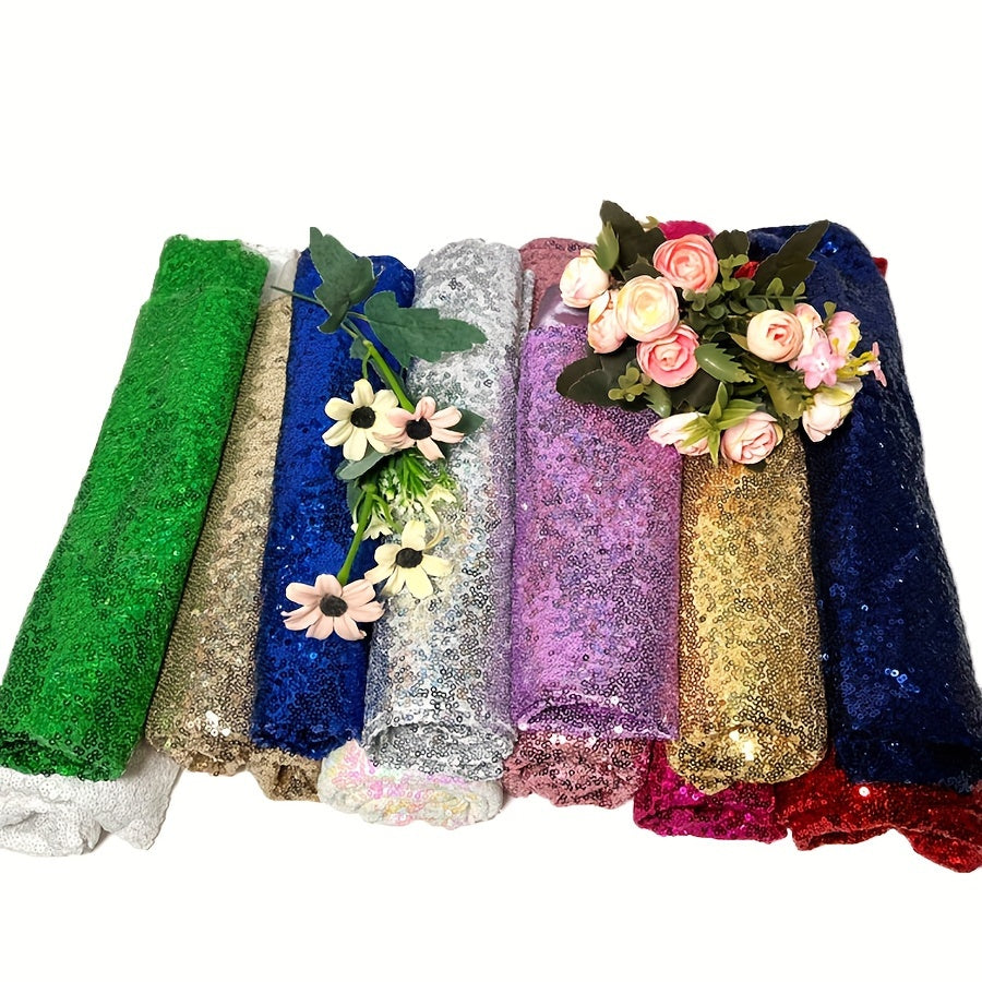 Sequin Fabric Glitter and Embroidery Fabric for DIY Sewing