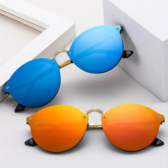 Men's Large Frame Metal Sunglasses UV Protection
