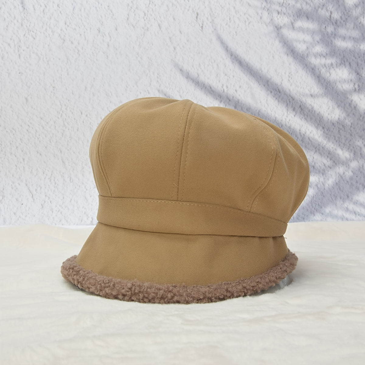 Winter Fleece Thicken Newsboy Cap Warm Fisherman Hat For Women