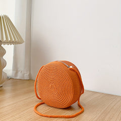 Kids' Straw Woven Crossbody Bag - Casual Shoulder Bag