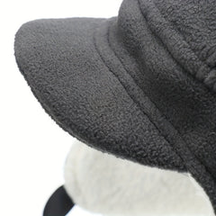Autumn Winter Plush Warm Hat Men's Pullover Hat With Ear Protection
